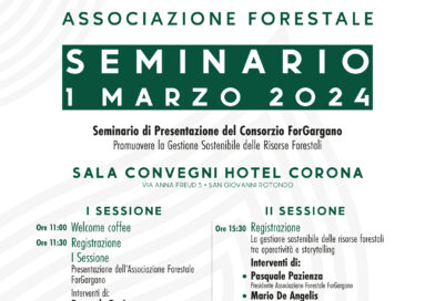 Al via la presentazione di ForGargano, associazione per la gestione sostenibile delle risorse forestali