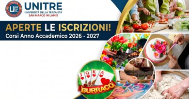 UNITRE San Marco in Lamis, al via le iscrizioni 2026-2027: dalla cucina alla degustazione vini, tutti i corsi in programma UNITRE San Marco in Lamis, al via le iscrizioni 2026-2027: dalla cucina alla degustazione vini, tutti i corsi in programma